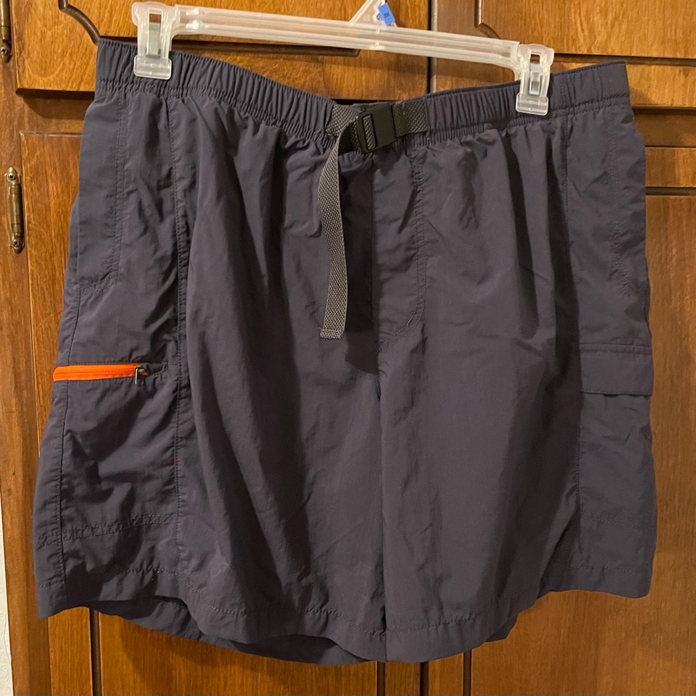 Columbia Blue Shorts with Orange Detail